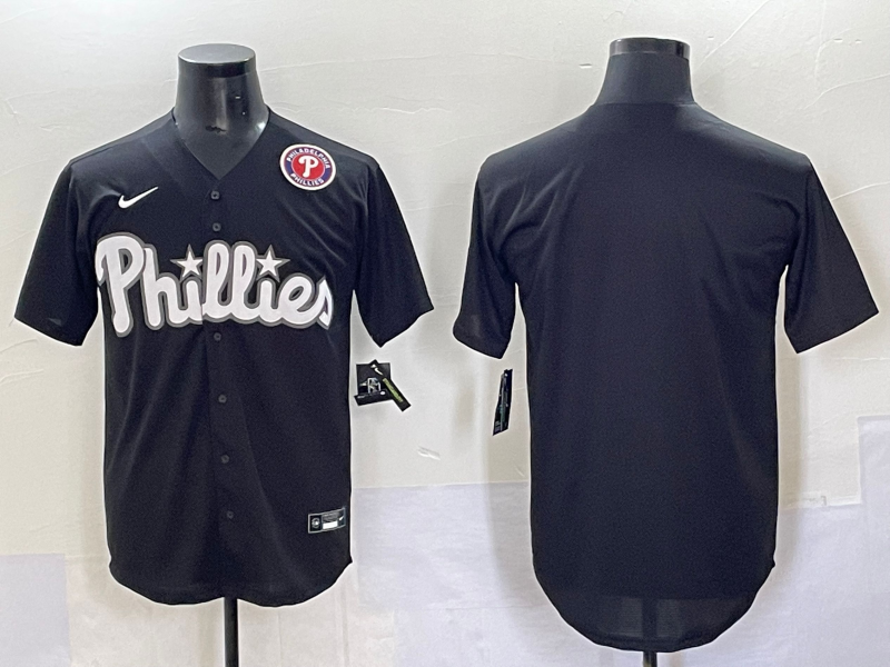 Men Philadelphia Phillies blank Black Seventh generation Joint Name Nike MLB 2025 Jersey style 8